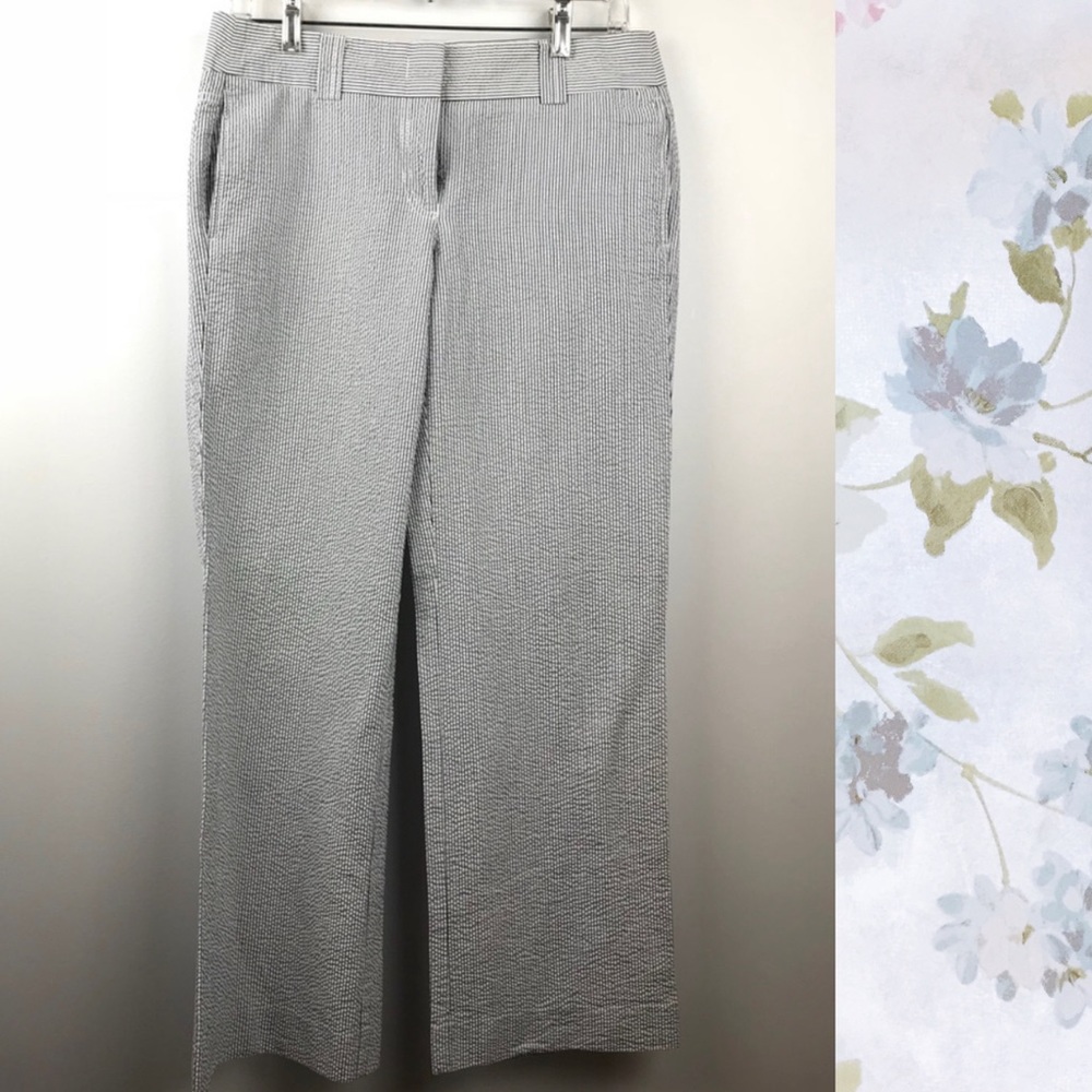 J.Crew Factory White Seersucker Pants 4